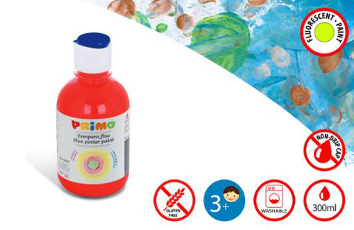 Picture of PRIMO 300ML FLUORESCENT POSTER PAINT VERMILLION